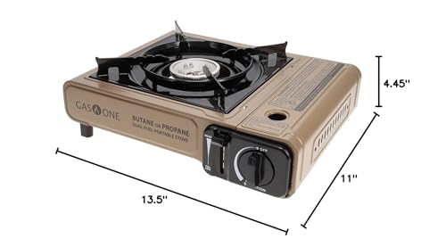 Gas One GS-3400P Propane or Butane Stove Dual Fuel Stove Portable Camping Stove - Patented - with Carrying Case Great for Emergency Preparedness Kit