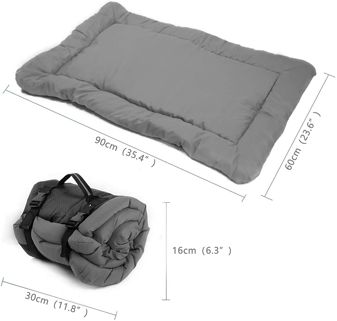 Senzkon Outdoor Dog Bed, 35”x24“ Portable Camping Travel Dog Bed, Soft, Comfortable, Waterproof, Non-Slip, Machine Washable Easy to Clean Pet Mat for Small, Medium and Large Dog and Cat