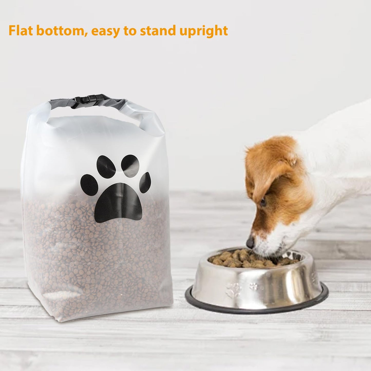 Brabtod Roll Top Dog Food Travel Bag 42cup,Travel Dog Food Container,Reusable EVA Dog Food Bag,Waterproof Dog Kibble Container,Dog Camping Essential-Ideal for Dog Boarding,Weekend Getaways