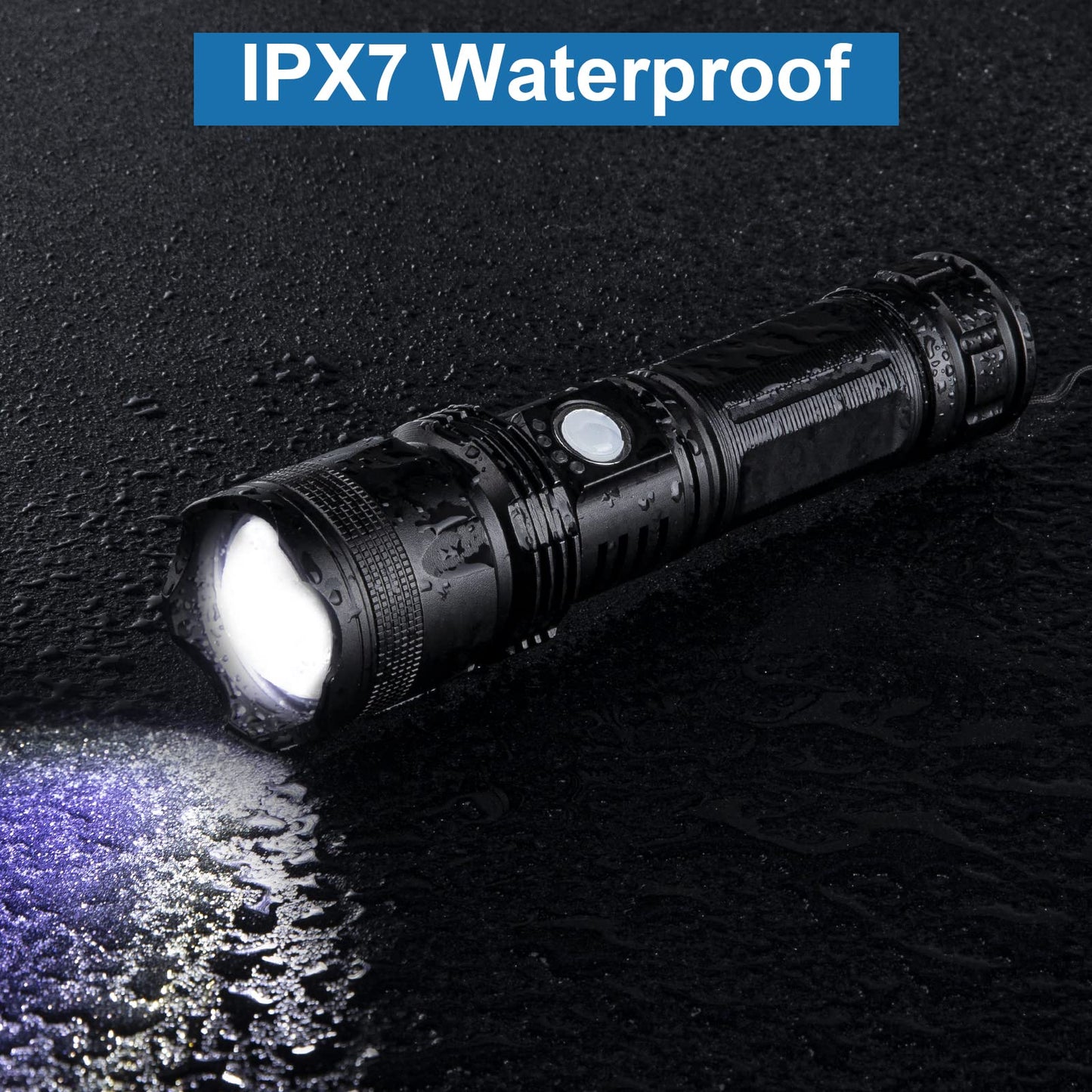 MILAOSHU Rechargeable Flashlights 990,000 High Lumens - 2 Pack, Super Bright LED Flash Light with 5 Modes, 12 Hour Brightest Waterproof Handheld Flashlight for Home, Camping