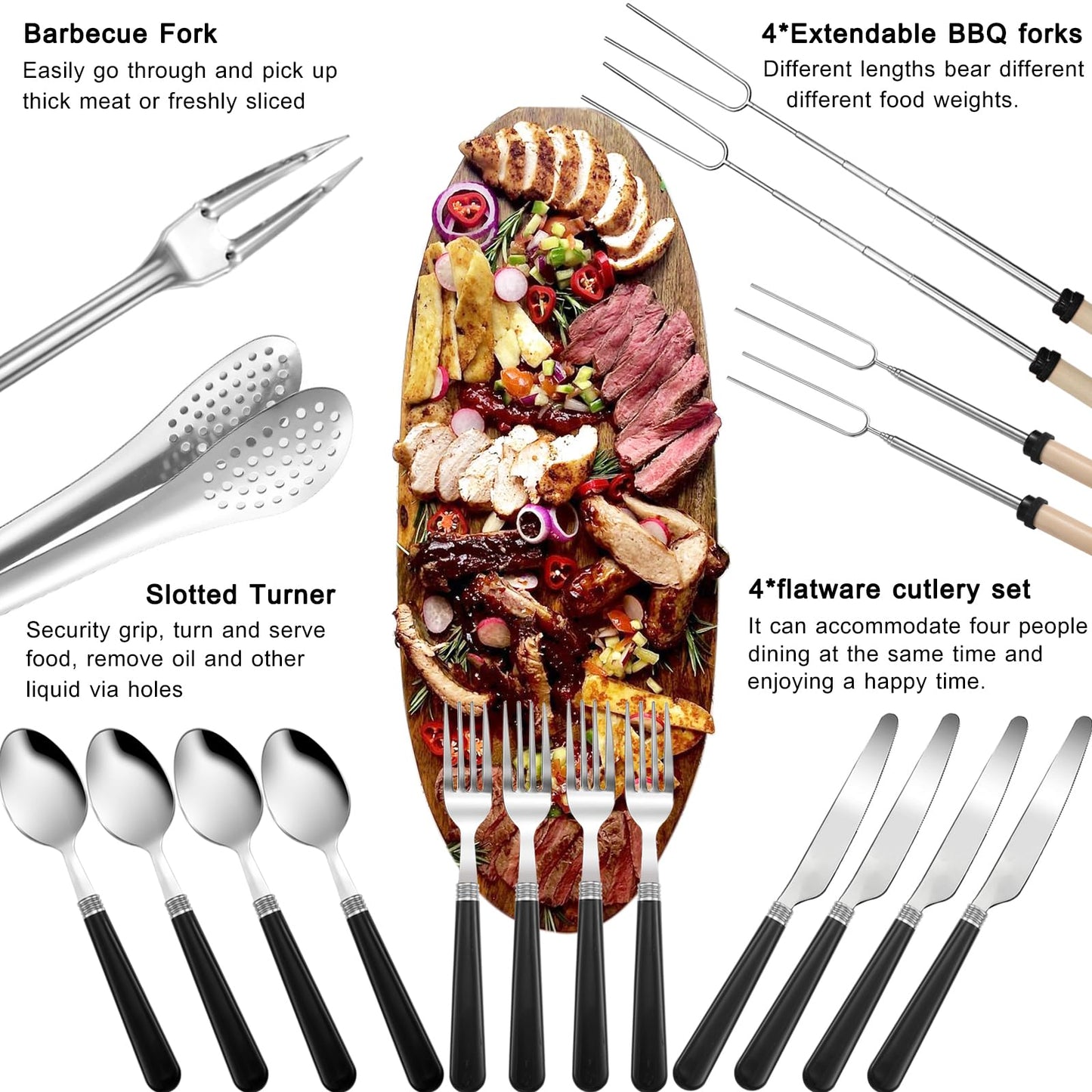 Camping Cooking Set- 31 Pcs Camping Utensils Camping Essentials Camping Gear for Camp Kitchen Cooking and Grilling, Portable Outdoor Cooking Travel Set for RV Tent Camper, BBQs, Camping Accessories